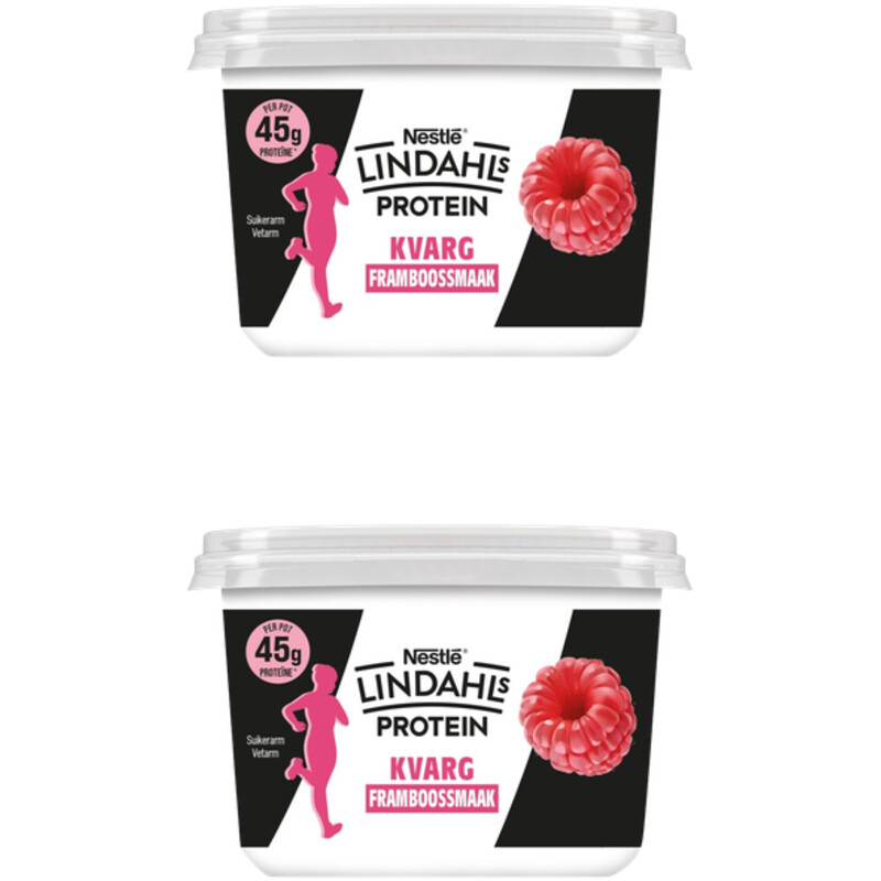 Lindahls Protein kvarg framboossmaak 2-pack