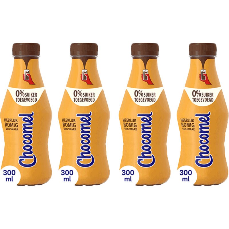 Chocomel 0% suiker toegevoegd 4-pack
