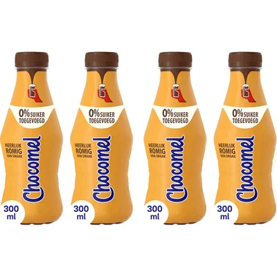 Chocomel 0% suiker toegevoegd 4-pack