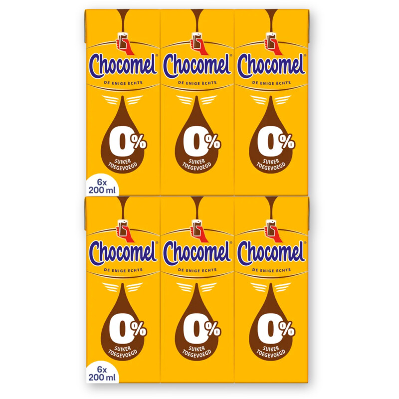 Chocomel 0% suiker toegevoegd 6-pack 2-pack