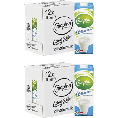 Campina Langlekker halfvolle melk 12-pack 2-pack