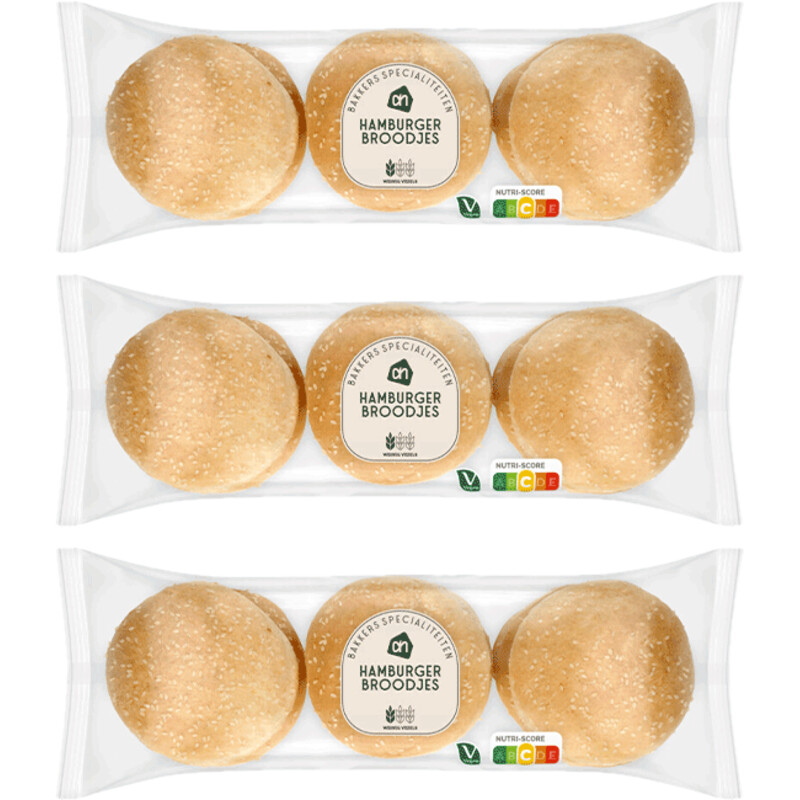 AH Hamburger broodjes 3-pack