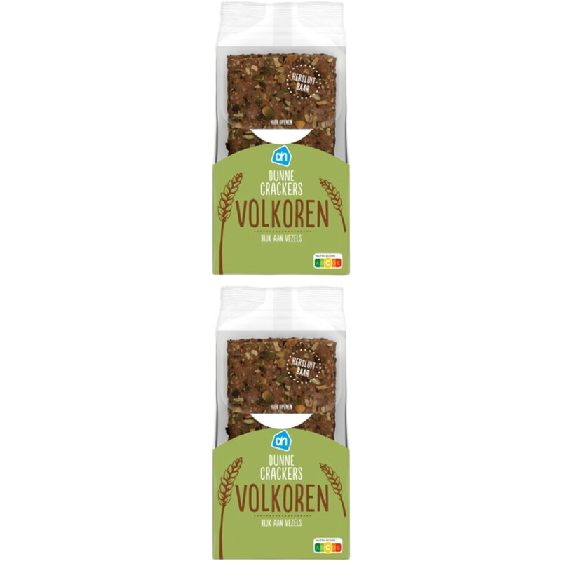 AH Dunne crackers volkoren 2-pack