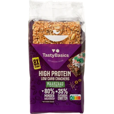 TastyBasics Low carb-high protein cracker maanzaad