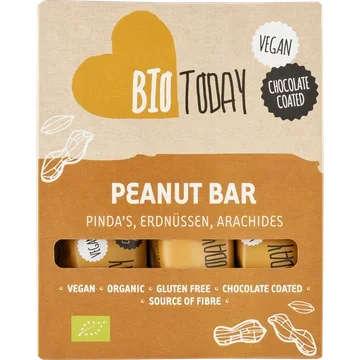 BioToday Vegan choco bar pinda's