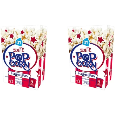AH Magnetron Popcorn Zoet 2-pack