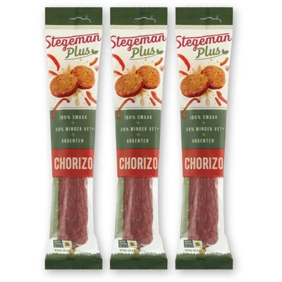 Stegeman Plus chorizo 3-pack