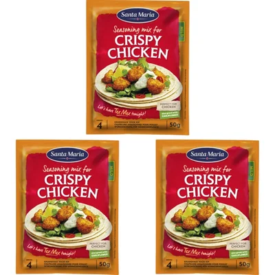 Santa Maria Crispy chicken kruidenmix 3-pack