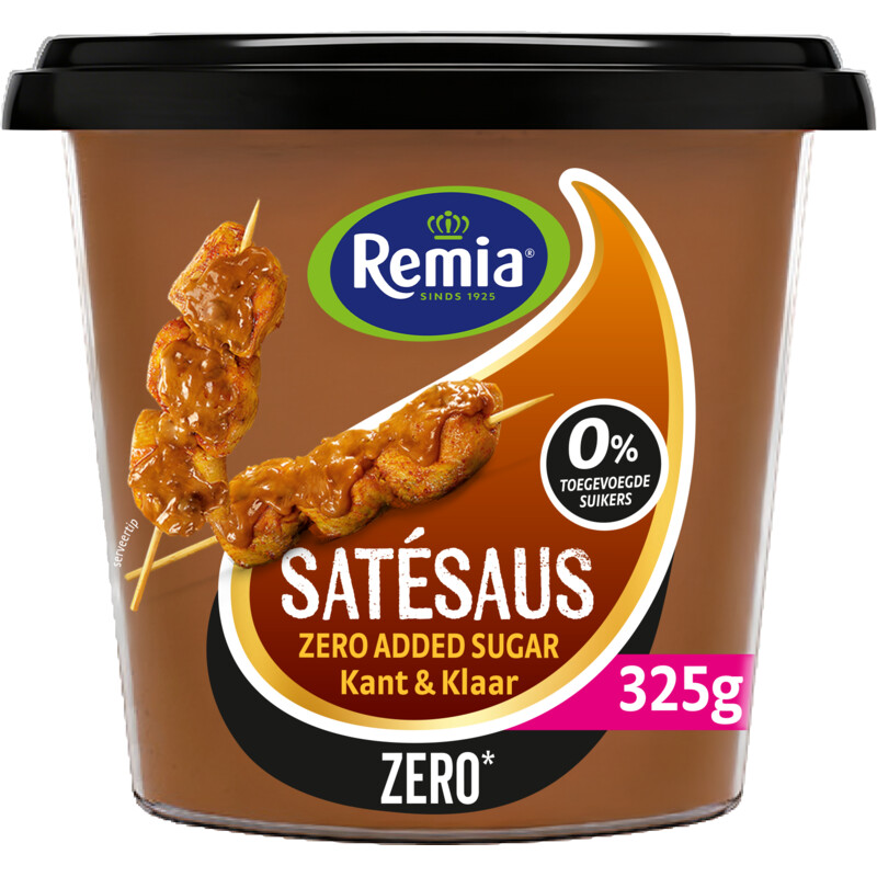 Remia Satésaus zero added sugar kant & klaar