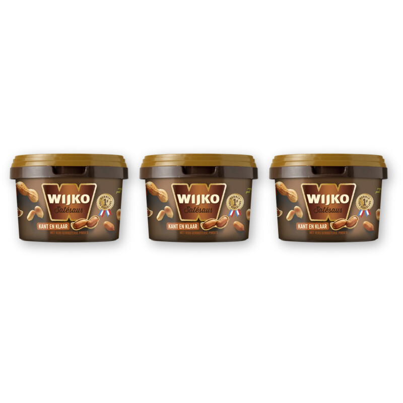 Wijko Satésaus kant & klaar 3-pack