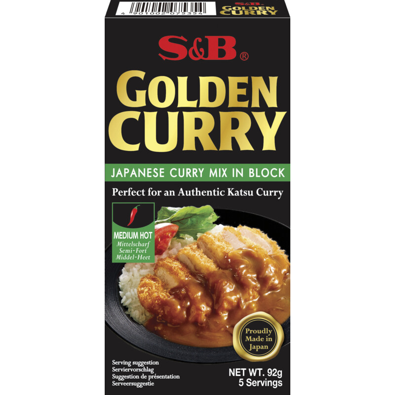 S&B Golden curry Japanese mix medium hot