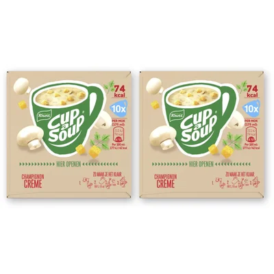 Knorr Cup-a-soup champignoncrème 10pack 2-pack