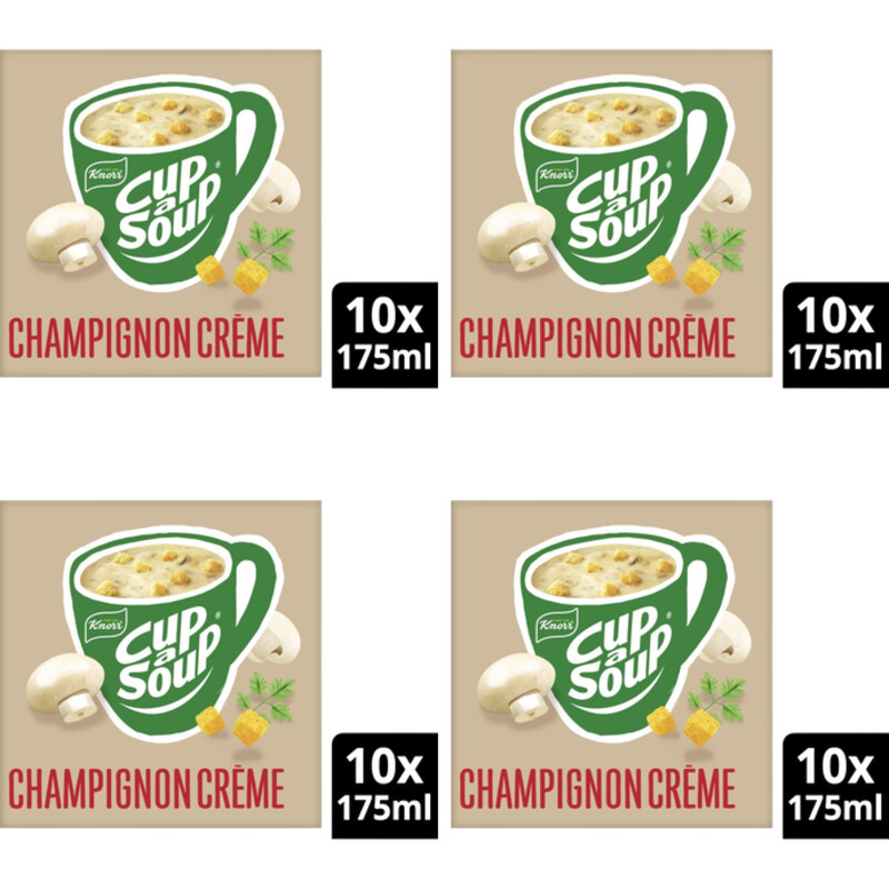 Knorr Cup-a-soup champignon crème 4-pack