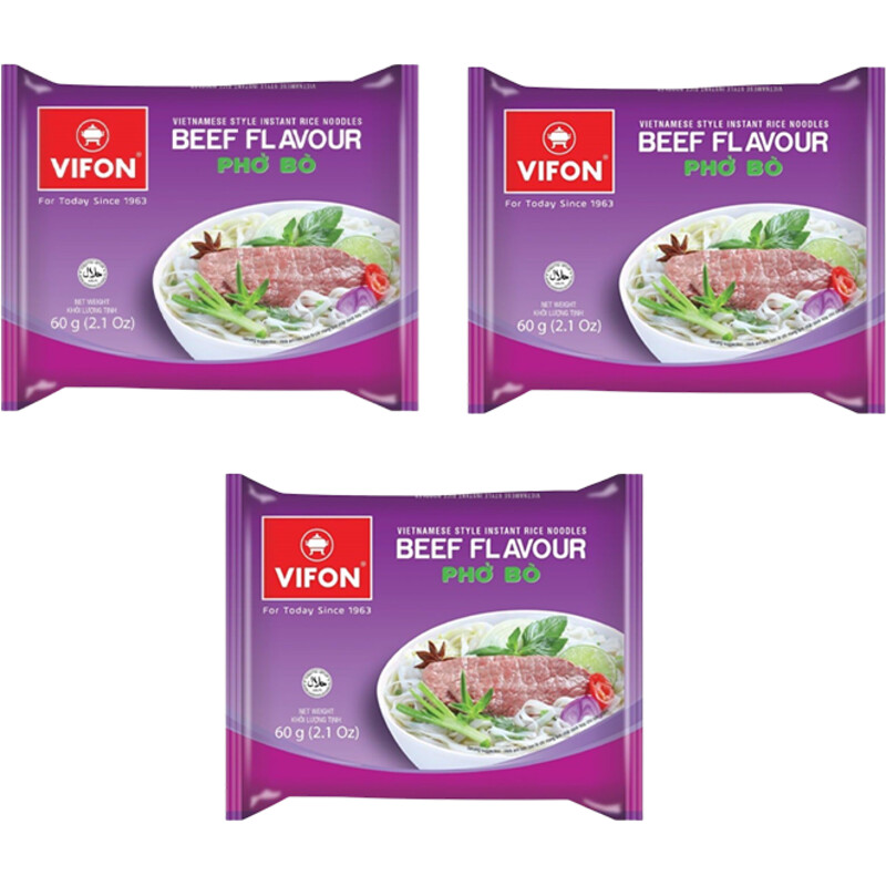 Vifon Pho bo noodle beef 3-pack