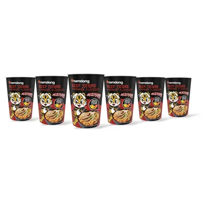 Namdong Beef jjigae k-noodles flavour cup 6-pack