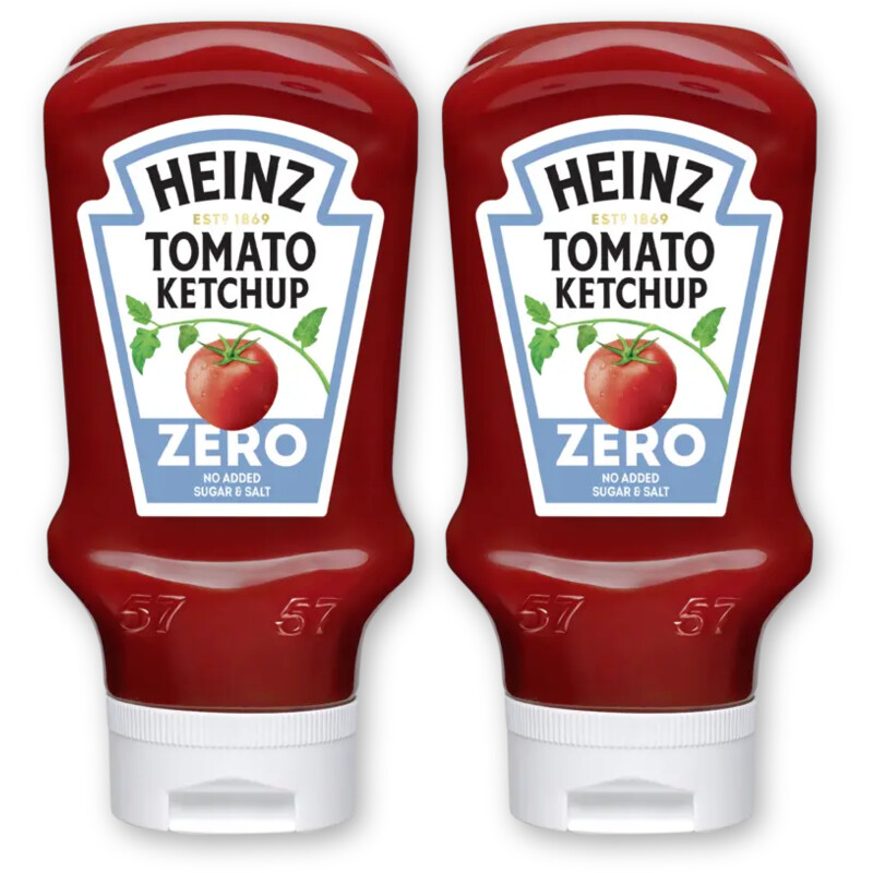 Heinz ketchup zero toegevoegde suikers 2-pack