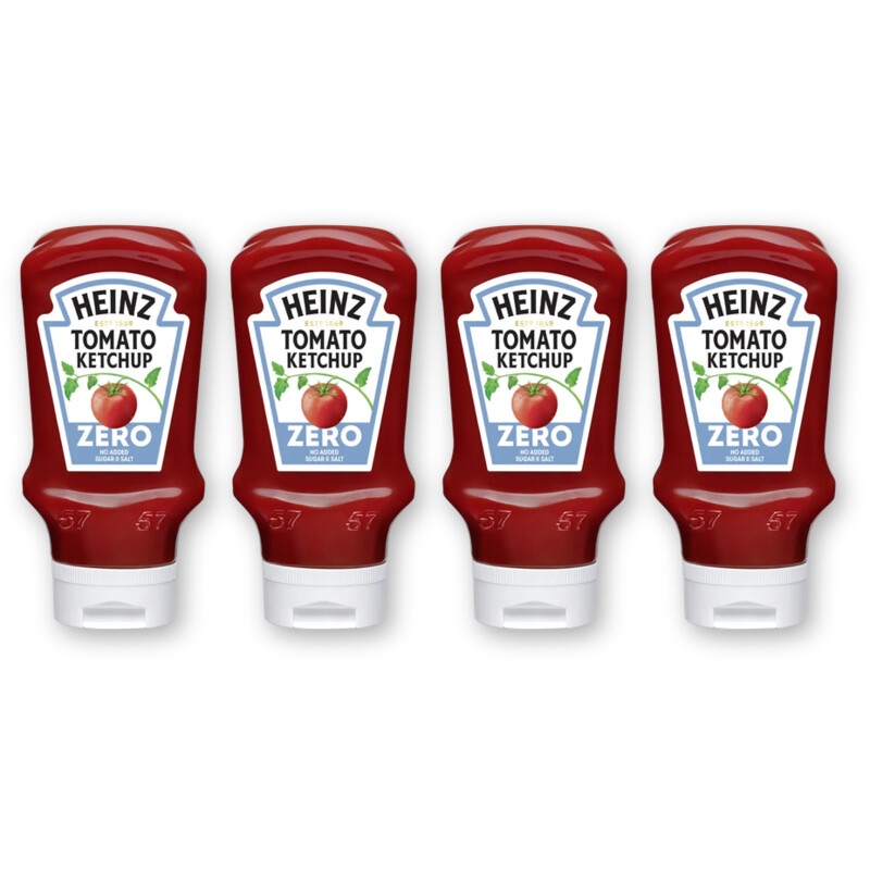 Heinz ketchup zero toegevoegde suikers 4-pack