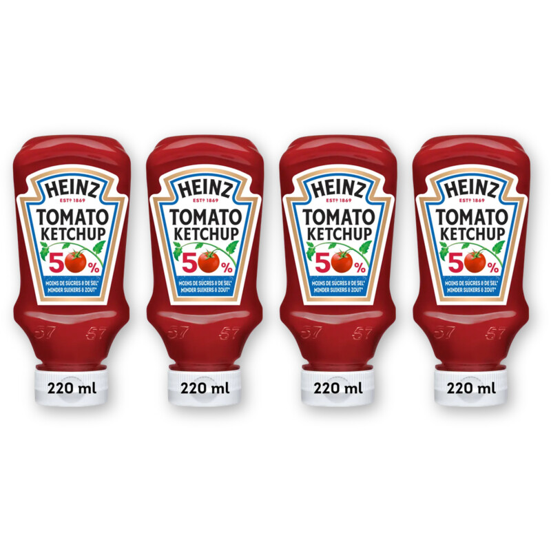 Heinz 50% minder suikers & zout 4-pack