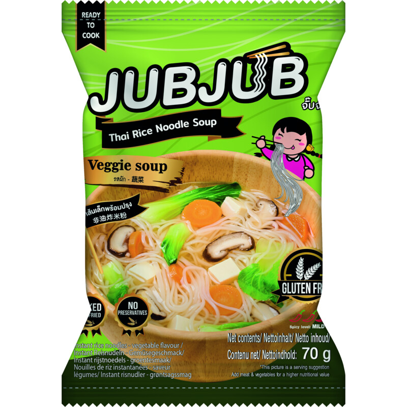 JubJub Instant rijstnoedel groente glutenvrij