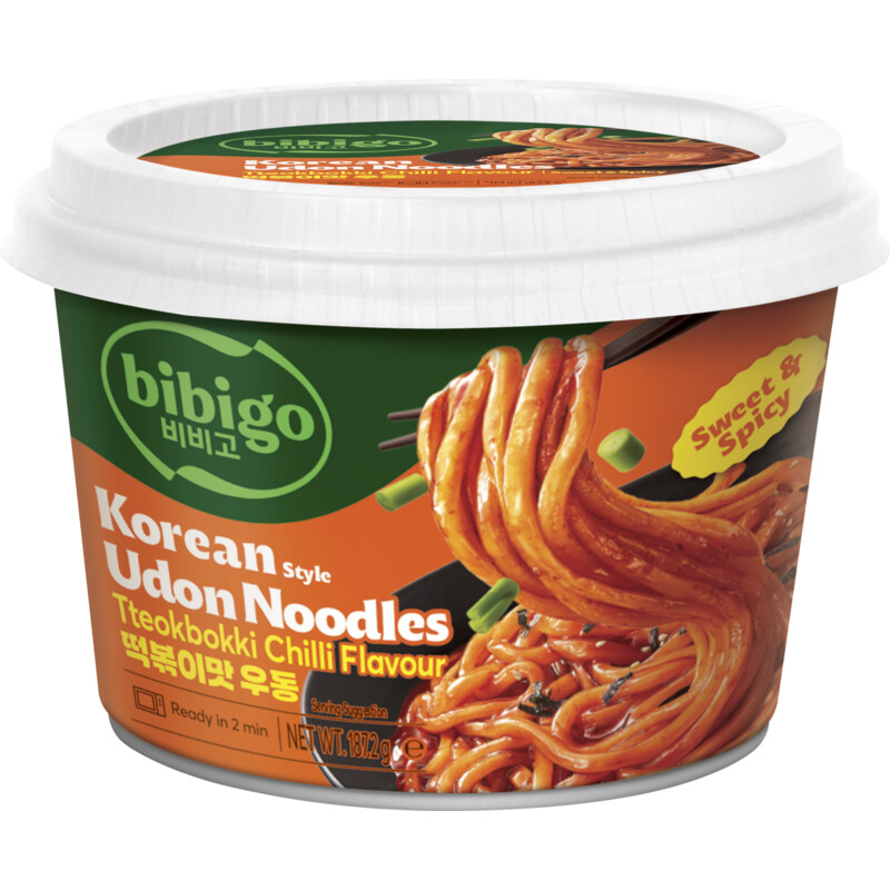 Bibigo Korean style udon noodles chili flavour