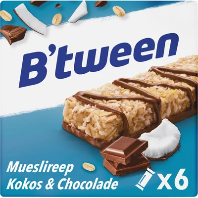 Hero B'tween mueslireep kokos & chocolade