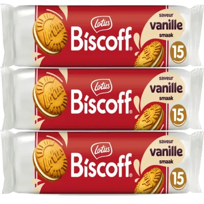 Lotus Biscoff Speculoos vanille smaak 3-pack