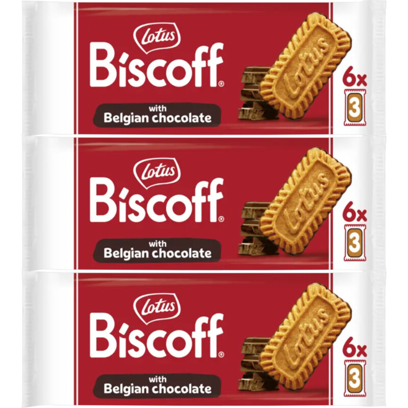 Lotus Biscoff Speculoos Belgian chocolate 3-pack
