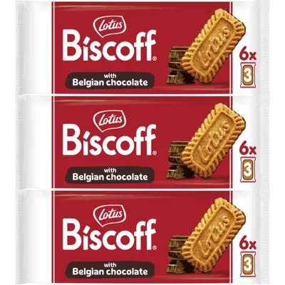 Lotus Biscoff Speculoos Belgian chocolate 3-pack