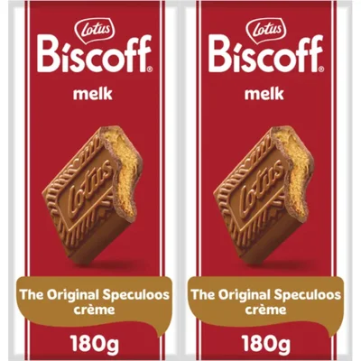 Lotus Biscoff Speculoos melkchocolade crème 2-pack