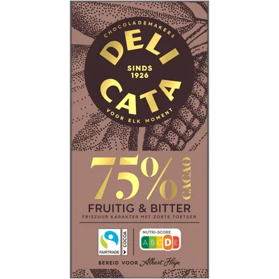 Delicata Reep puur 75% cacao