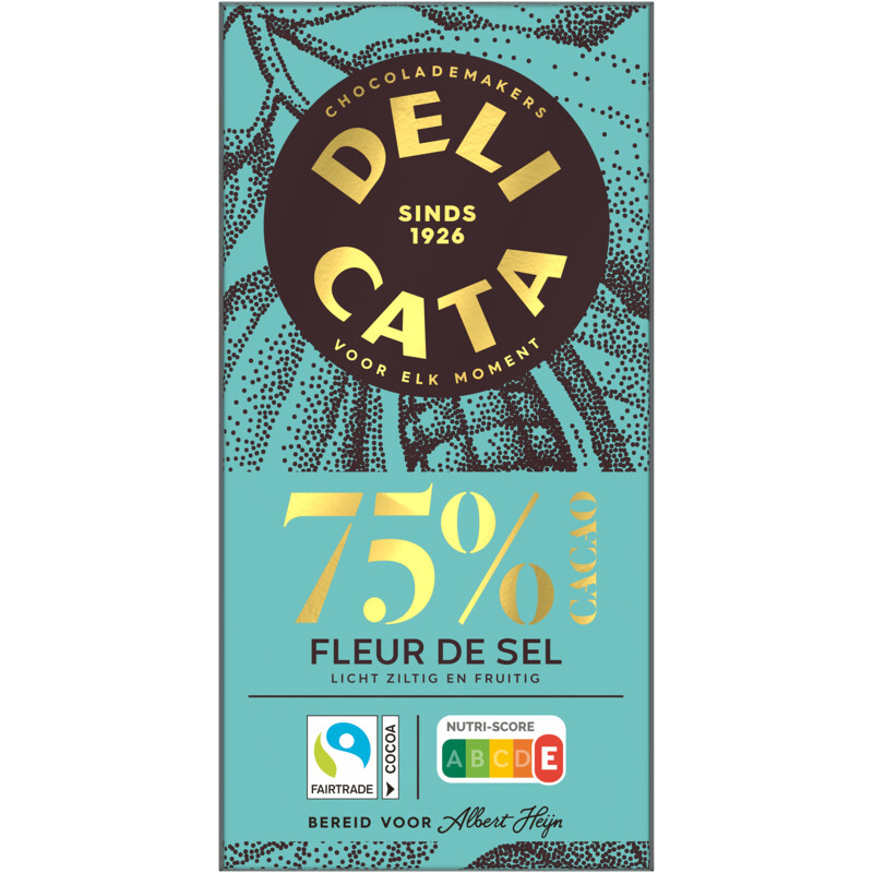 Delicata Reep puur fleur de sel 75% cacao