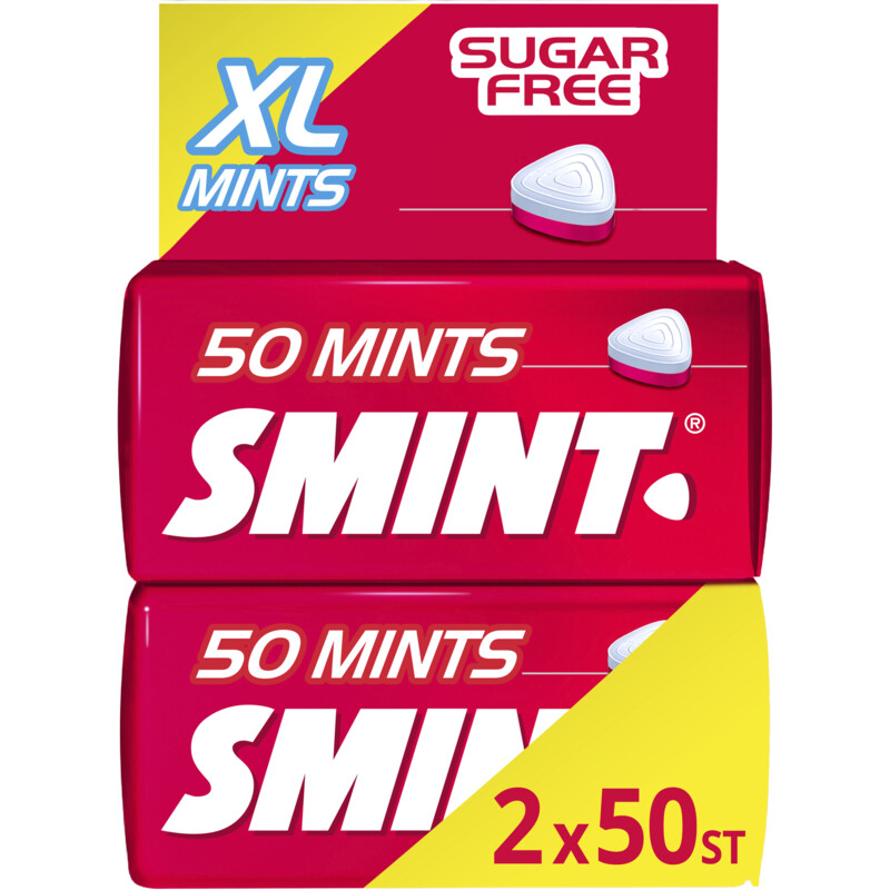 Smint Aardbei XL mints sugarfree 2-pack