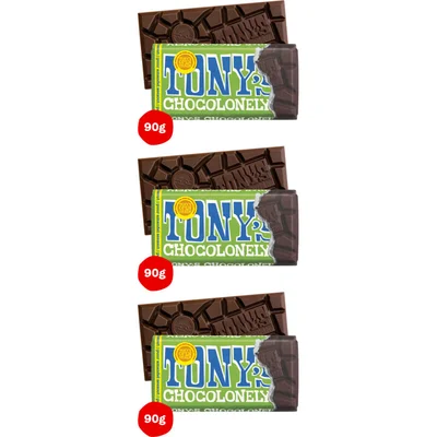 Tony's Chocolonely Reep puur amandel zeezout 3-pack