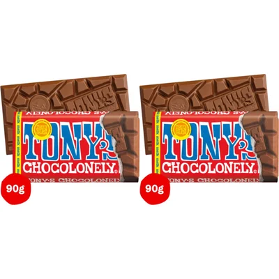 Tony's Chocolonely Reep melk 2-pack