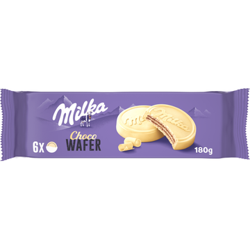 Milka Choco wafels met witte chocolade