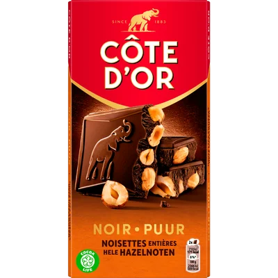 Côte d'Or Chocoladereep melk hele hazelnoten