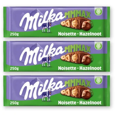 Milka Mmmax chocoladereep hazelnoot 3-pack