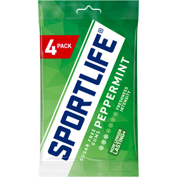 Sportlife Peppermint sugar free gums 4-pack