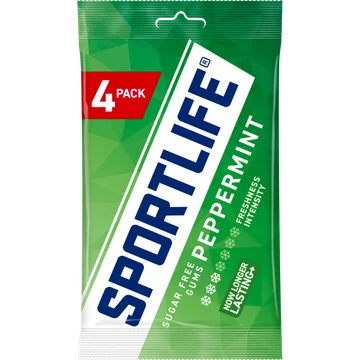 Sportlife Peppermint sugar free gums 4-pack