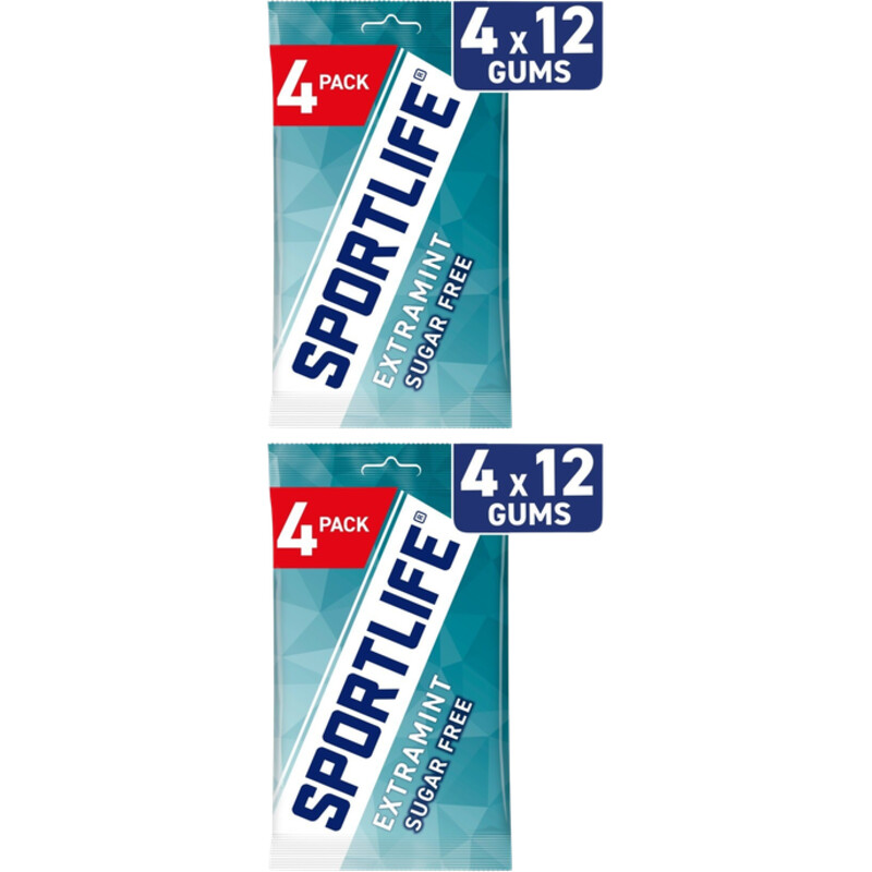 Sportlife Extramint sugar free gums 8-pack