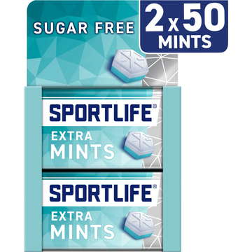 Sportlife Extramint sugar free mints 2-pack