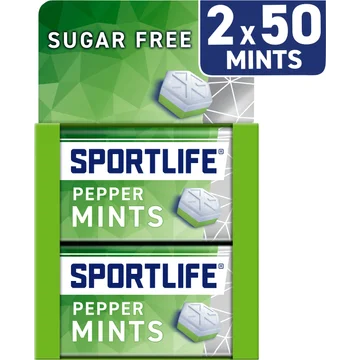 Sportlife Peppermint sugar free mints 2-pack