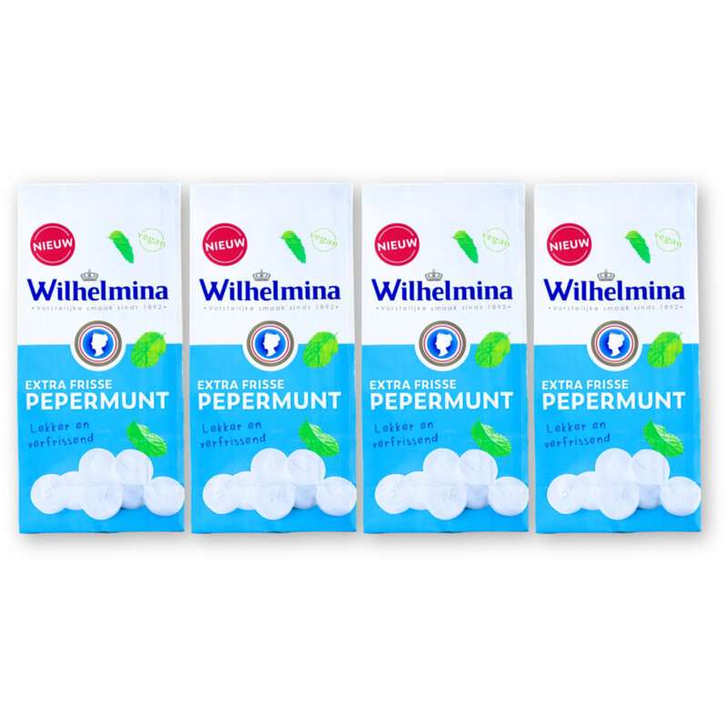 Wilhelmina Extra frisse pepermunt 4-pack