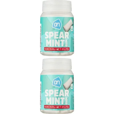 AH Spearmint gum suikervrij 2-pack