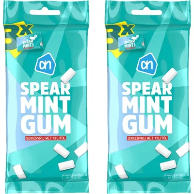 AH Spearmint gum suikervrij gvp 2-pack