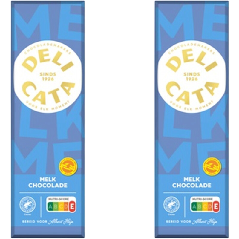Delicata Reep melk chocolade 2-pack