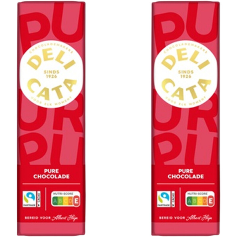 Delicata Reep pure Belgische chocolade 2-pack