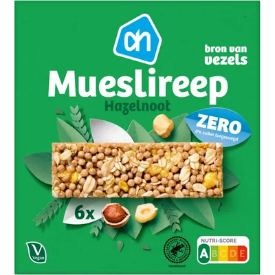 AH Mueslireep hazelnoot zero