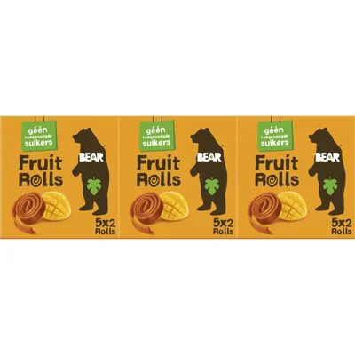 Bear Fruit rolls mango 3-pack