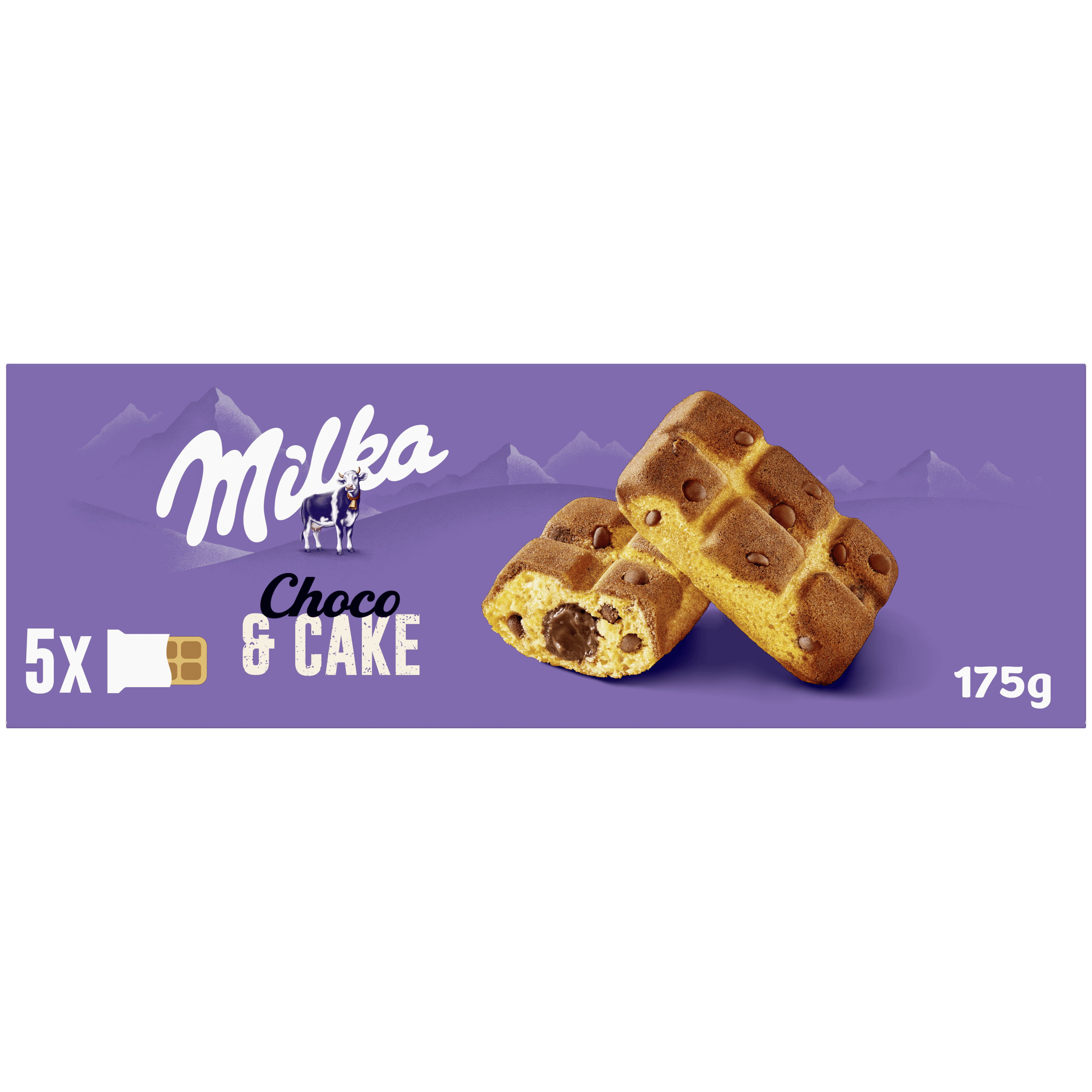Milka Choc & choc cakejes met chocolade